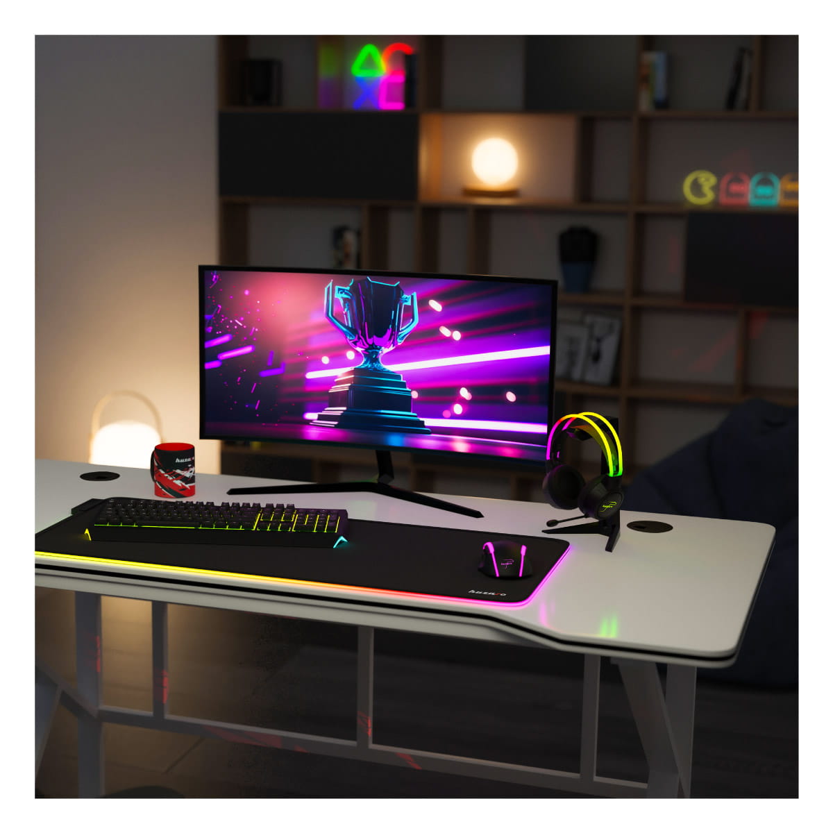 Huzaro Hero 1.6 White 120 cm-es gamer íróasztal