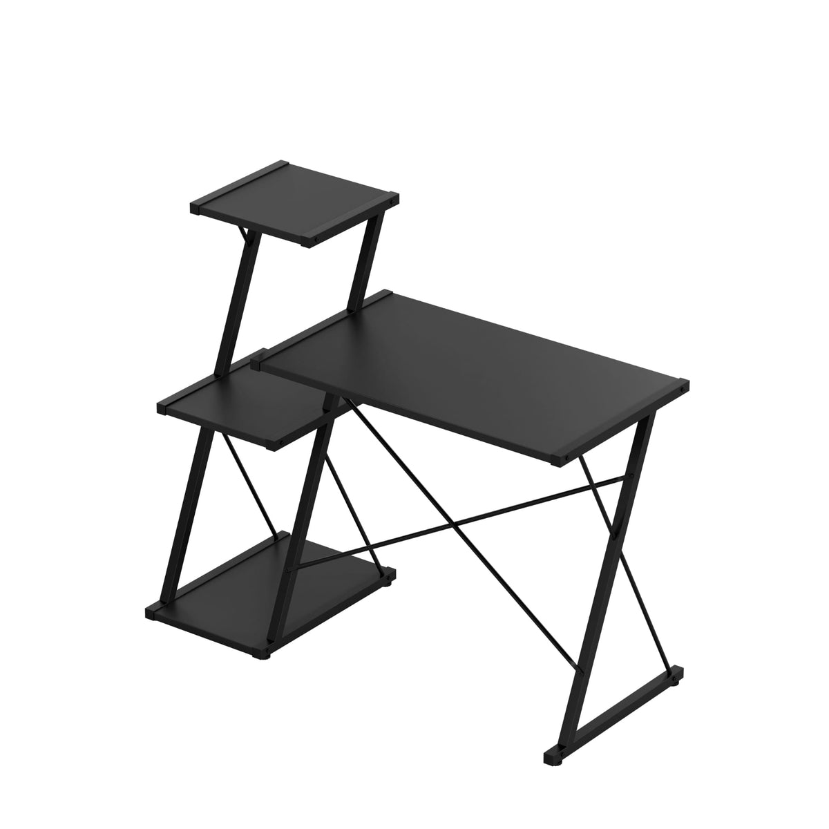 Работно бюро с рафтове Mark Adler Leader 3.5 Black 116 см