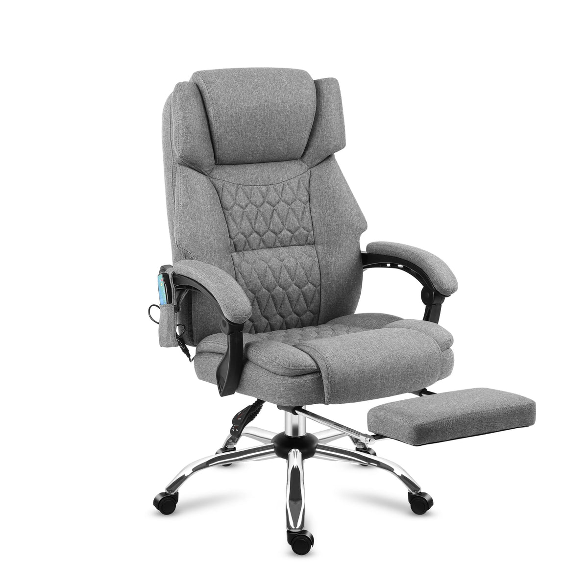 Офисно кресло с масаж и подложка за крака Mark Adler Boss 6.0 Grey