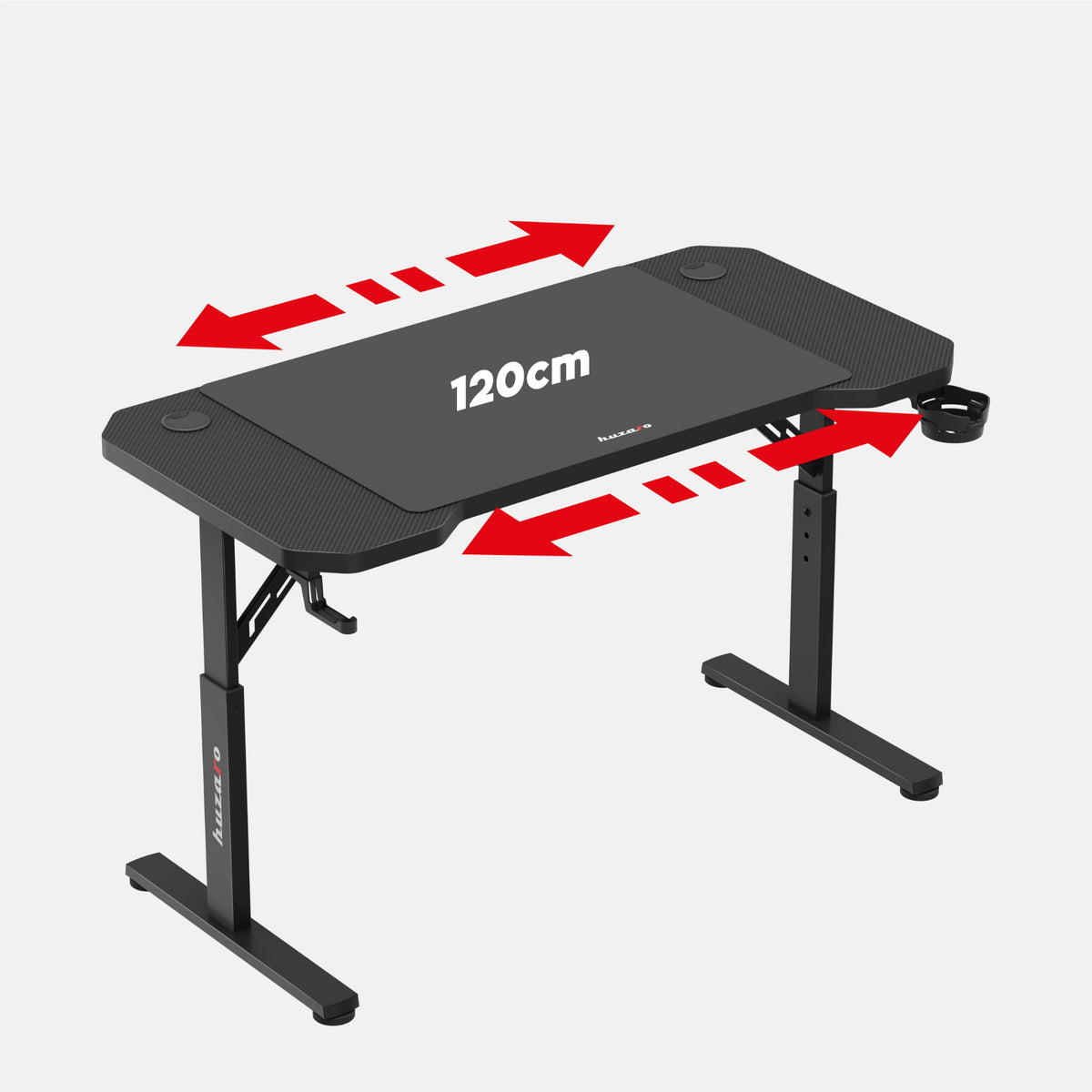 Huzaro Hero 2.6 Black 120 cm-es gamer íróasztal