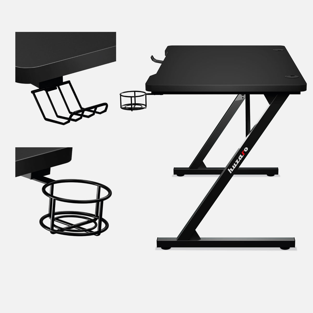 Huzaro Hero 1.8 Black 100 cm-es gamer íróasztal