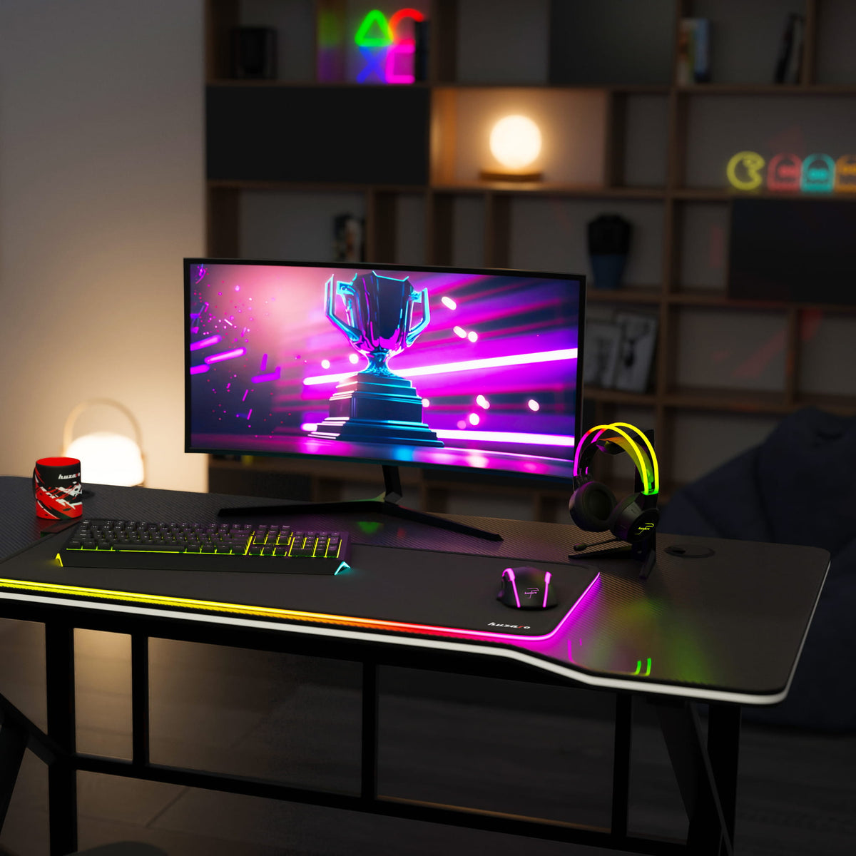 Huzaro Hero 1.6 Black 120 cm-es gamer íróasztal