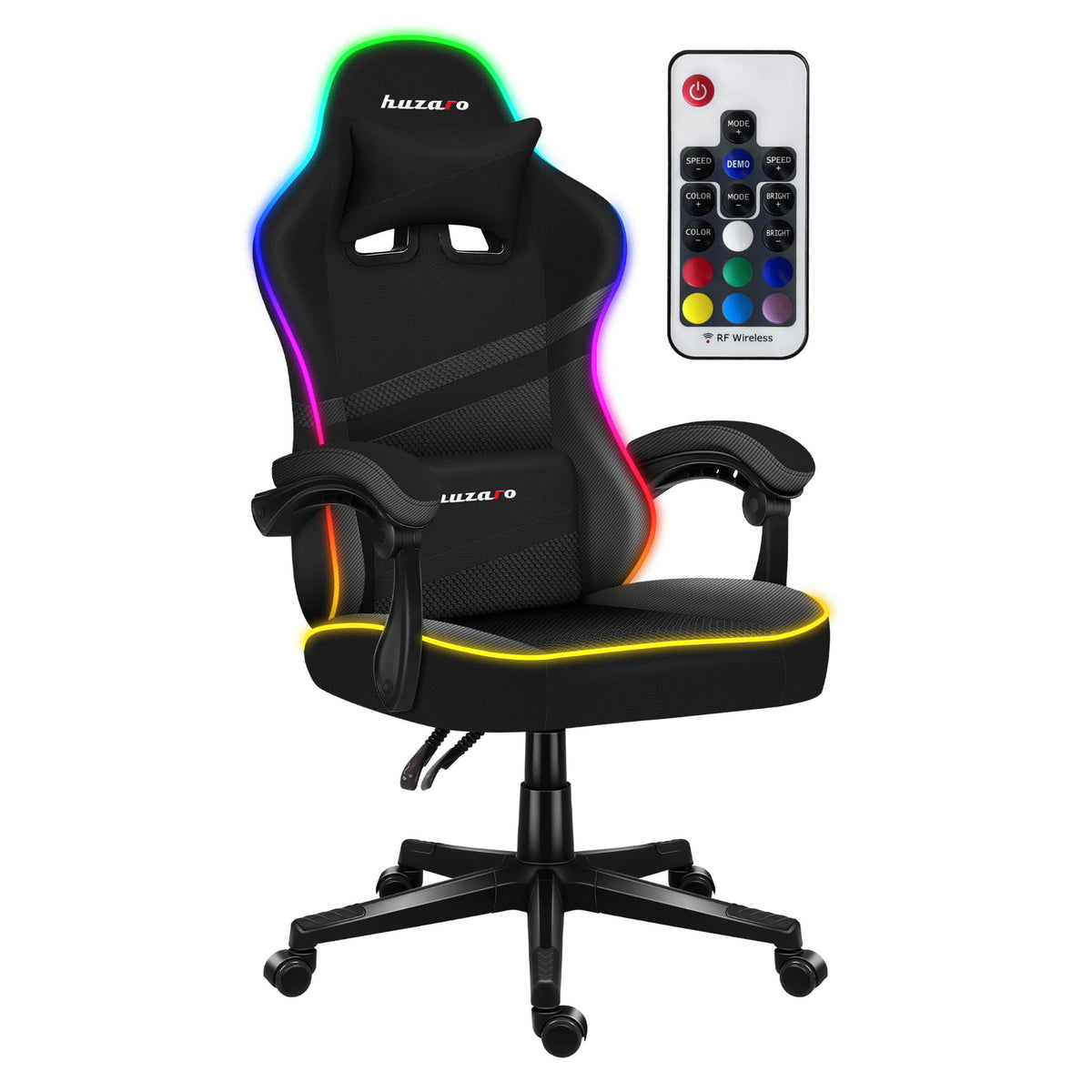 Гейминг стол Huzaro FORCE 4.4 RGB Black Mesh