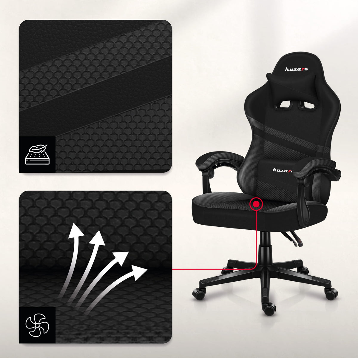 Гейминг стол HUZARO FORCE 4.4 Carbon