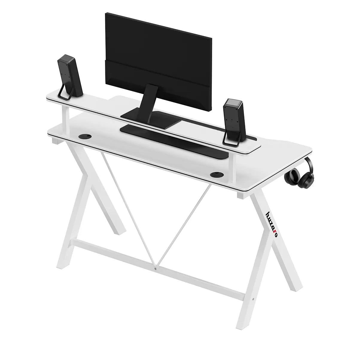 120 cm-es Huzaro Hero 1.9 White gamer íróasztal