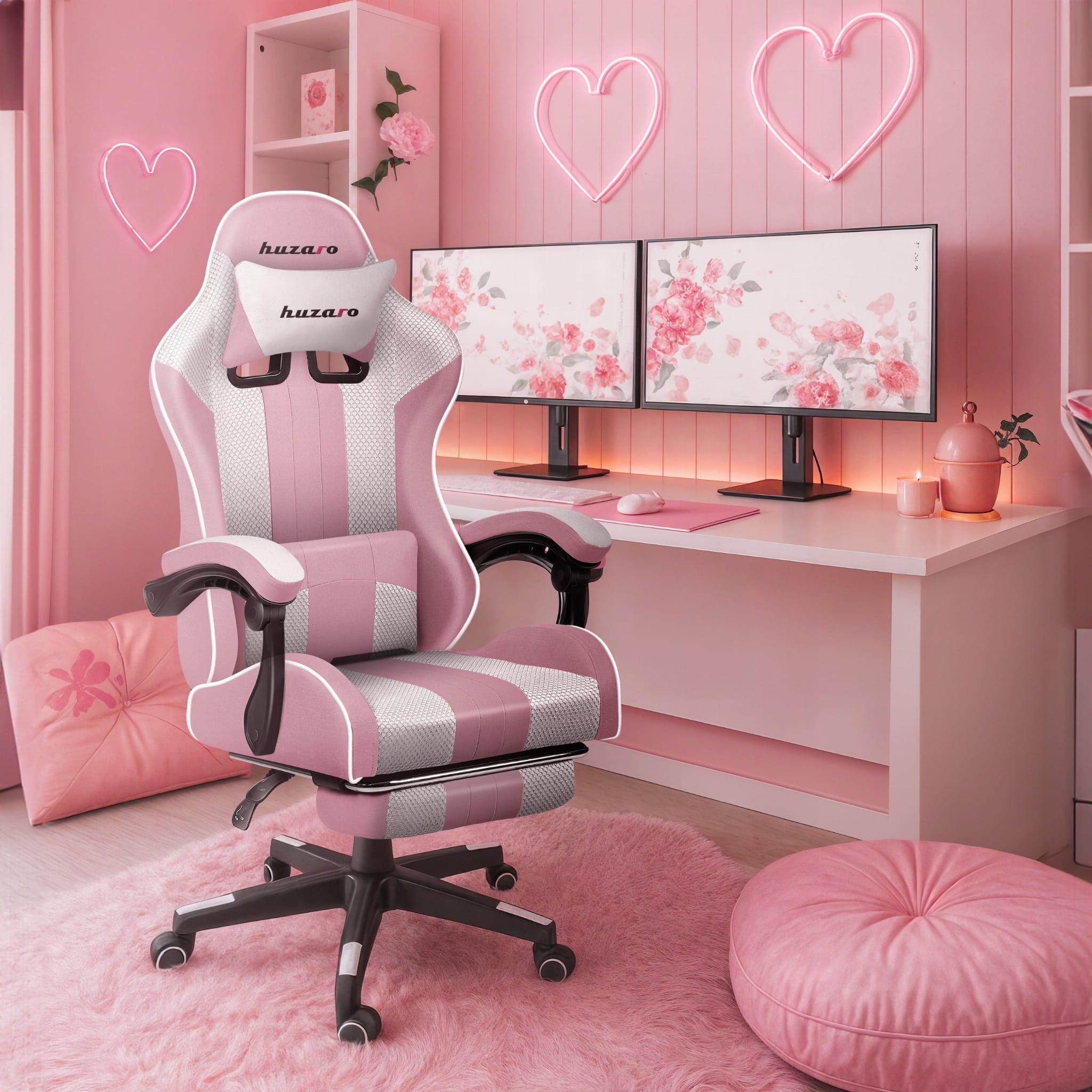 Fotel gamingowy Huzaro Force 4.7 Pink Mesh