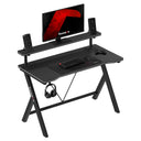 120 cm-es Huzaro Hero 1.9 Black gamer íróasztal