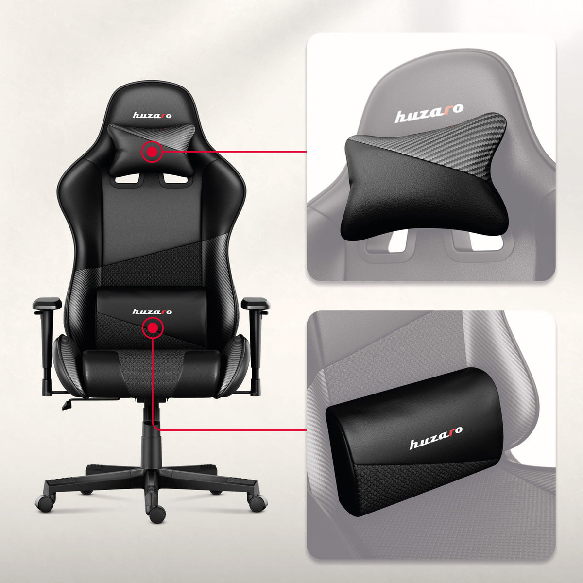 Гейминг стол HUZARO FORCE 6.2 Carbon