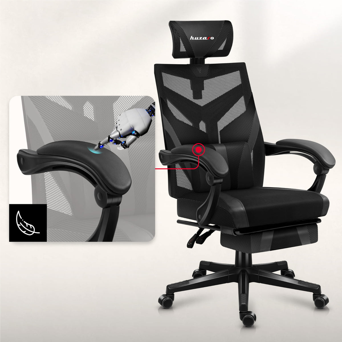 Гейминг стол HUZARO COMBAT 5.0 Black