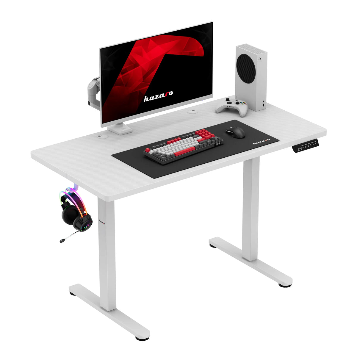 Електрическо геймърско бюро Huzaro Hero 8.1 White 120 см