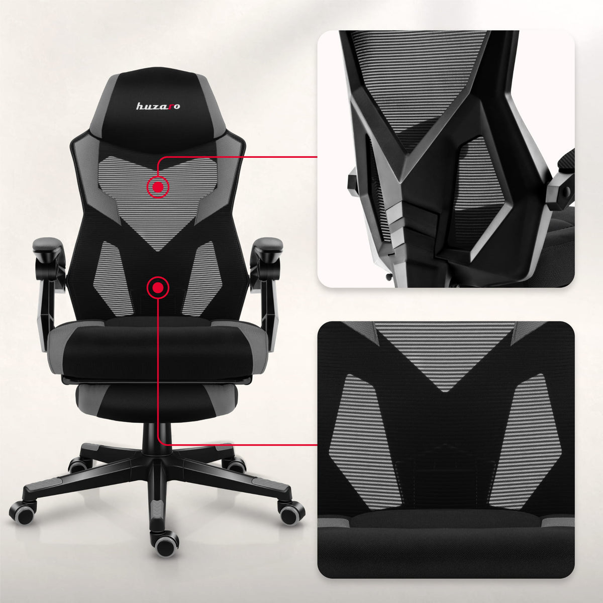 Гейминг стол Huzaro Combat 3.1 Grey