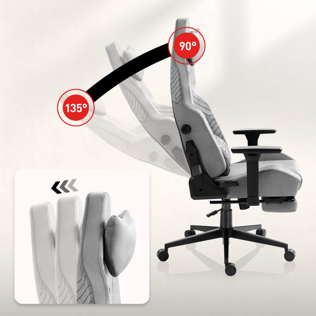 Гейминг стол HUZARO FORCE 8.1 Grey