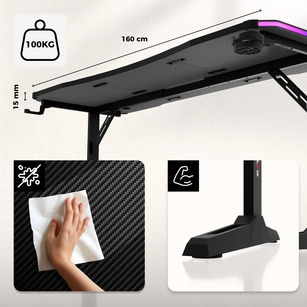 Még több hely – 160 × 60 cm-es asztallap