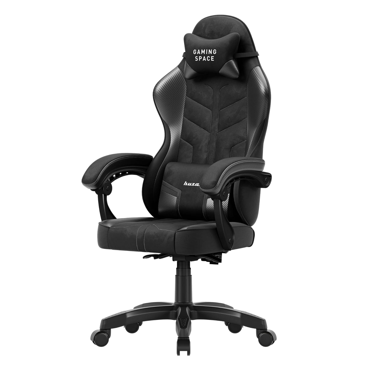 Гейминг стол от велур Huzaro Force 2.7 Black Carbon