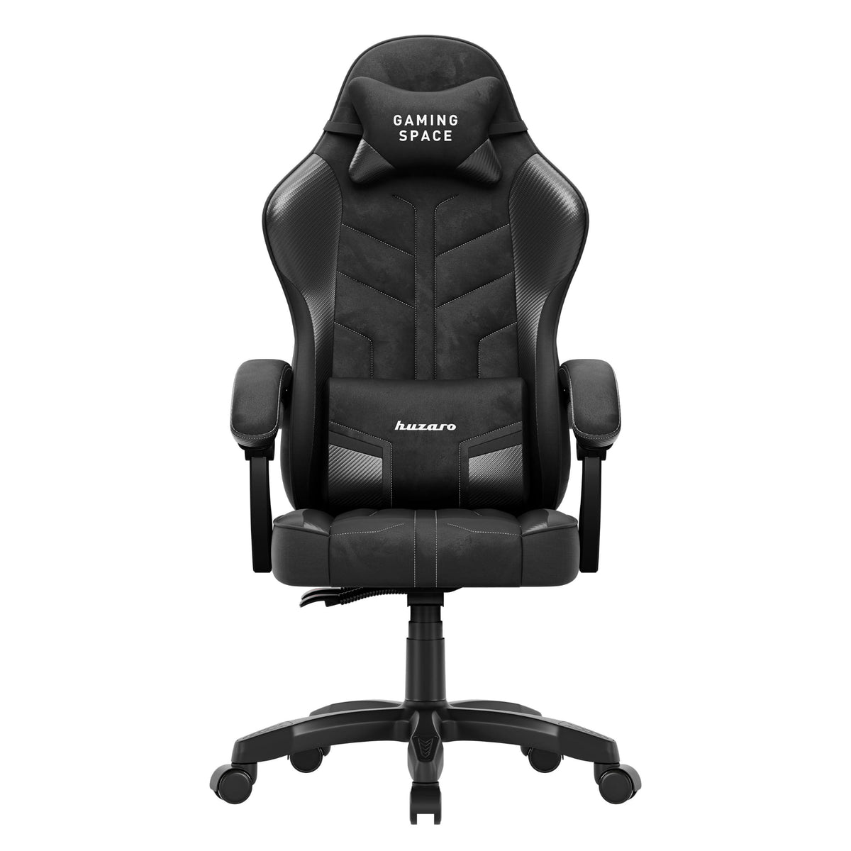 Гейминг стол от велур Huzaro Force 2.7 Black Carbon