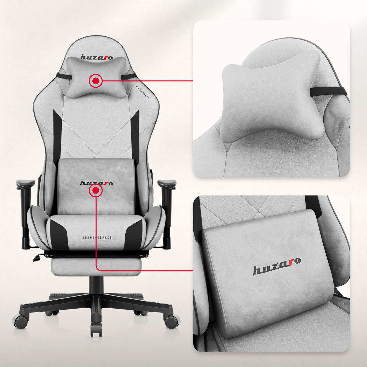 Huzaro Force 5.7 Grey gamer szék