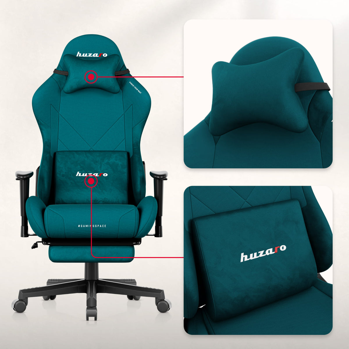 Гейминг стол Huzaro Force 5.7 Teal