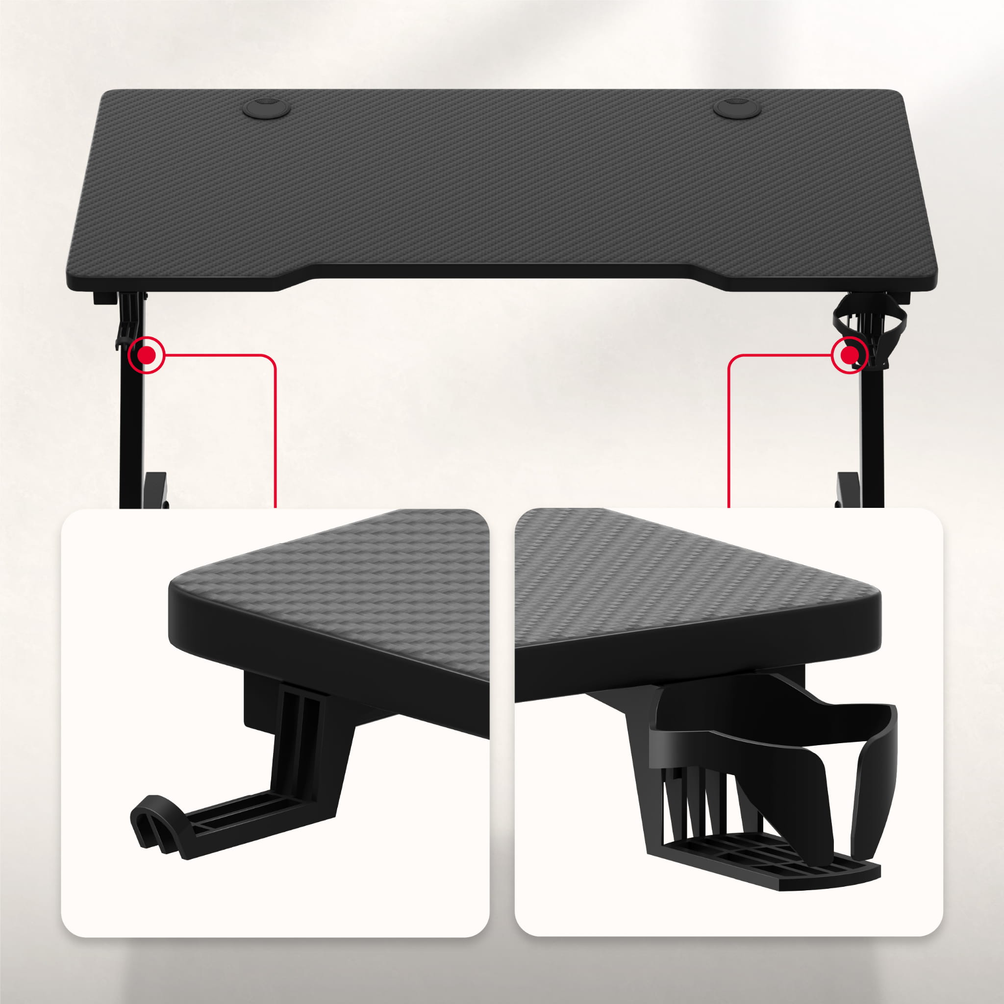 Biurko Gamingowe Huzaro Hero 2.5 Black 120 cm