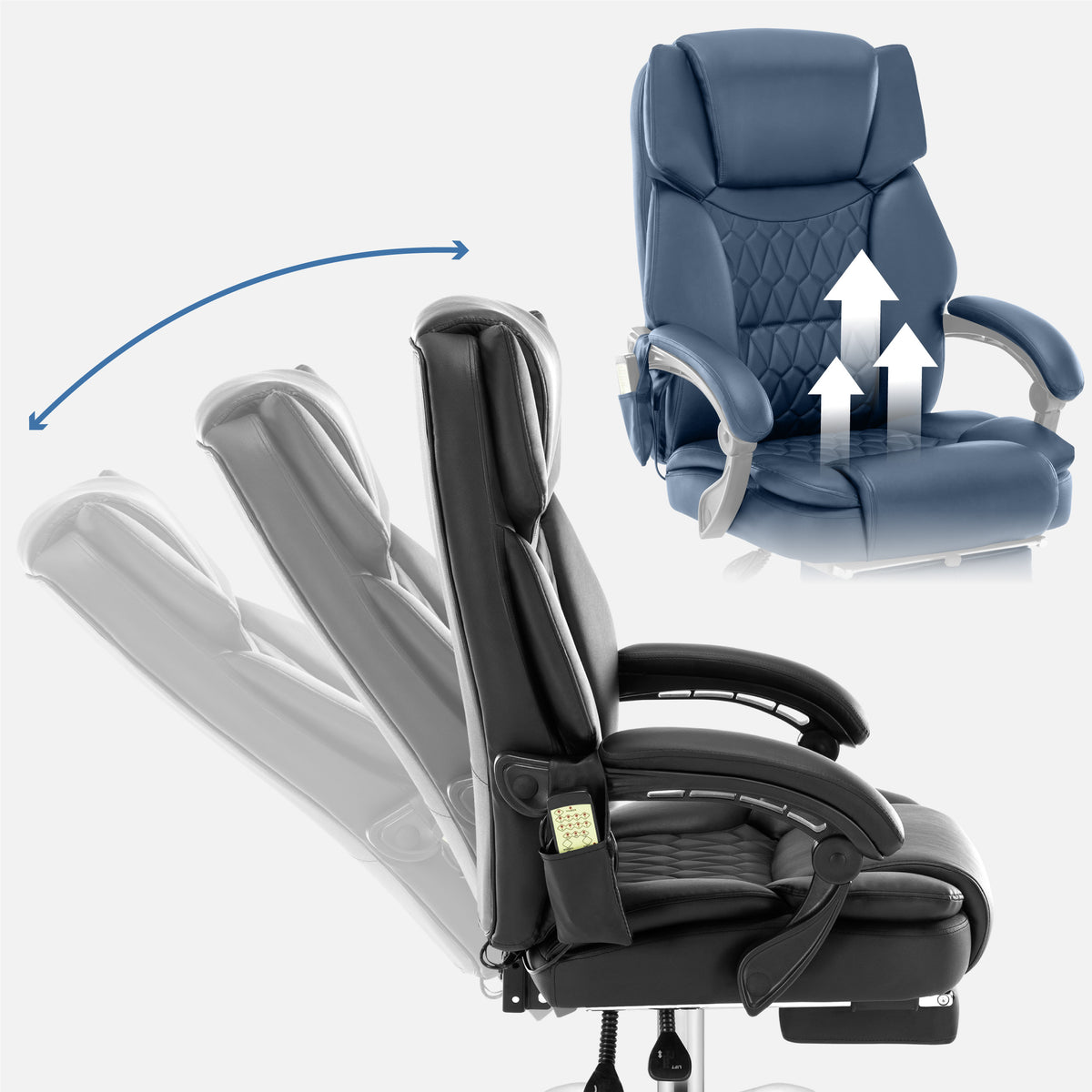 Mark Adler Boss 6.0 irodai masszázsfotel lábtámasszal