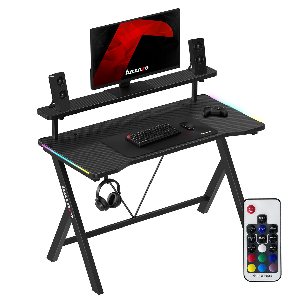 Гейминг бюро с LED осветление Huzaro Hero 1.9 RGB, 120 см