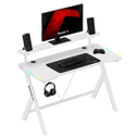 Huzaro Hero 1.9 RGB White 120 cm-es LED-es gamer íróasztal