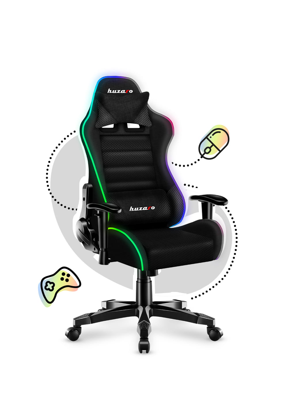 Гейминг стол за деца HUZARO RANGER 6.0 RGB Mesh