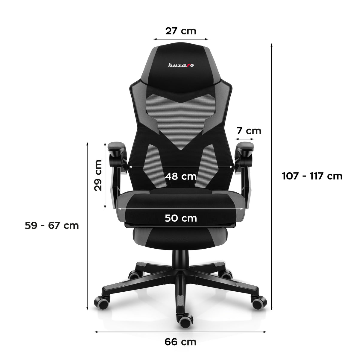 Гейминг стол Huzaro Combat 3.1 Grey