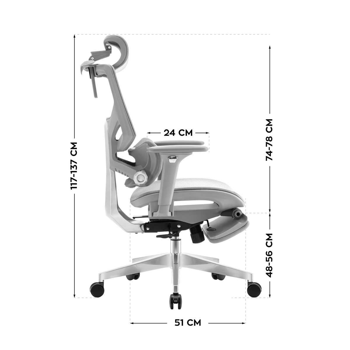 Mark Adler Expert 8.7 szürke hálós ergonómikus szék