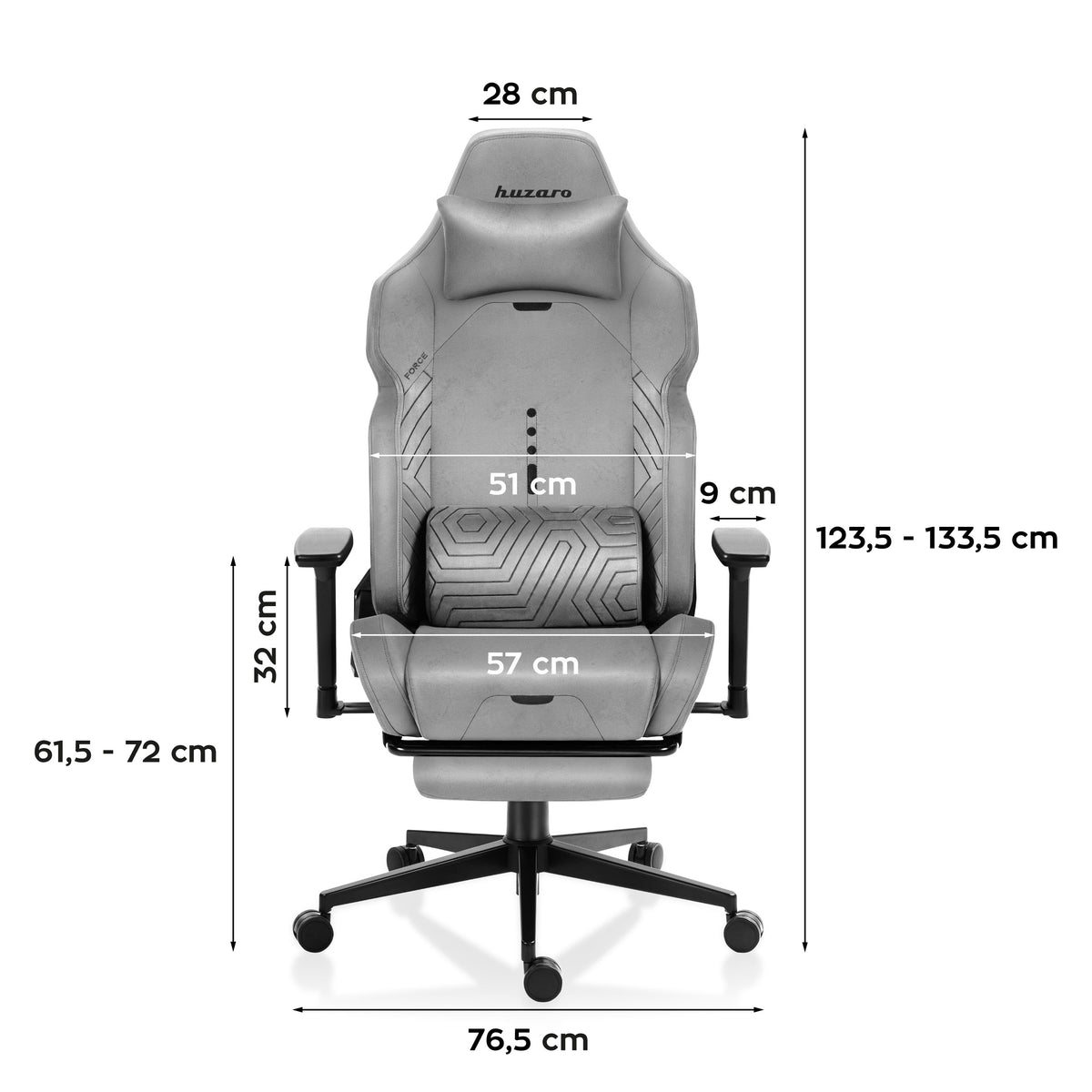 Гейминг стол HUZARO FORCE 8.1 Grey