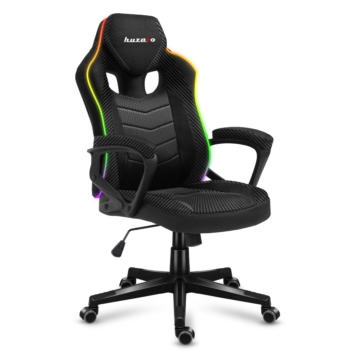 Гейминг стол Huzaro Force 2.5 RGB Carbon Mesh