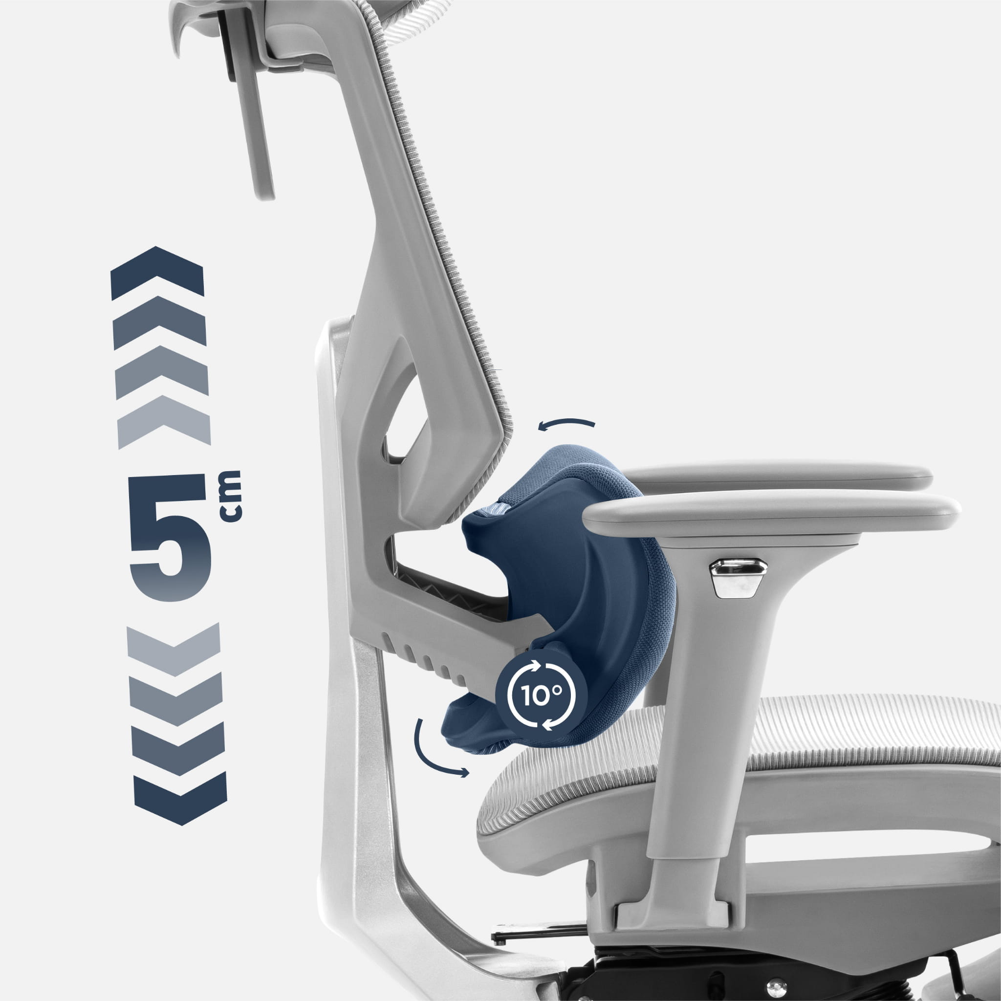 Fotel ergonomiczny Mark Adler Expert 8.7 Grey Mesh