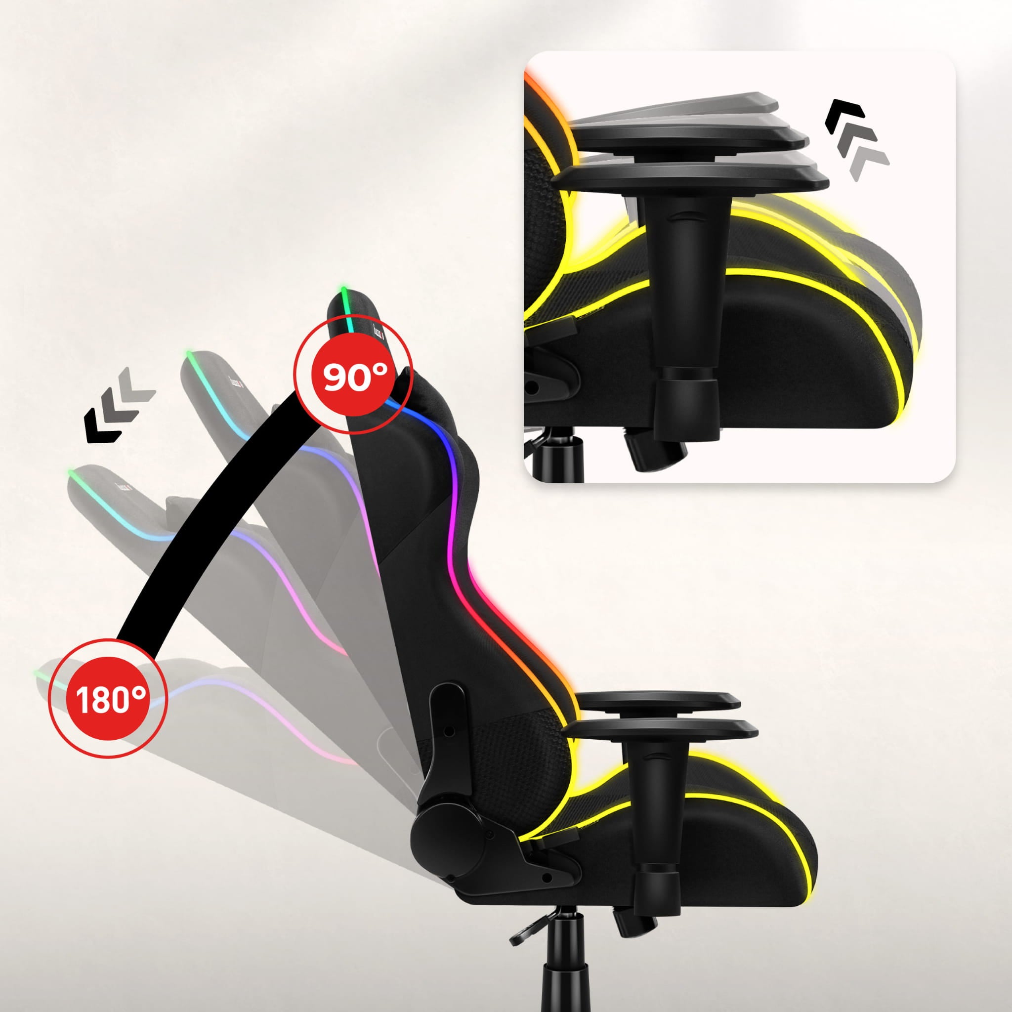 Fotel Gamingowy Huzaro FORCE 6.3 RGB MESH