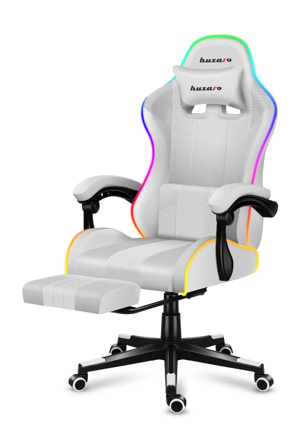 Fotel Gamingowy HUZARO Force 4.7 White RGB
