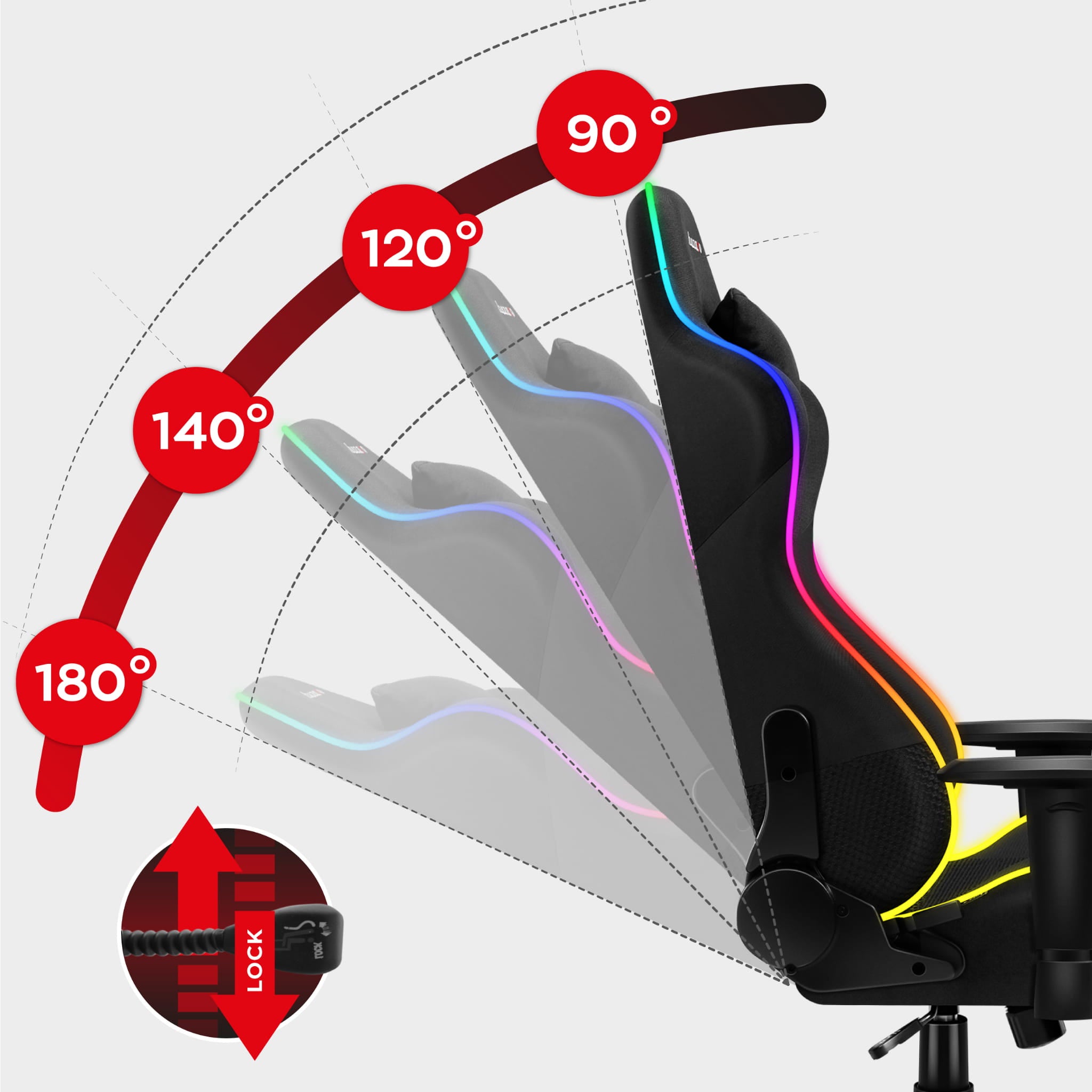 Fotel Gamingowy Huzaro FORCE 6.3 RGB MESH