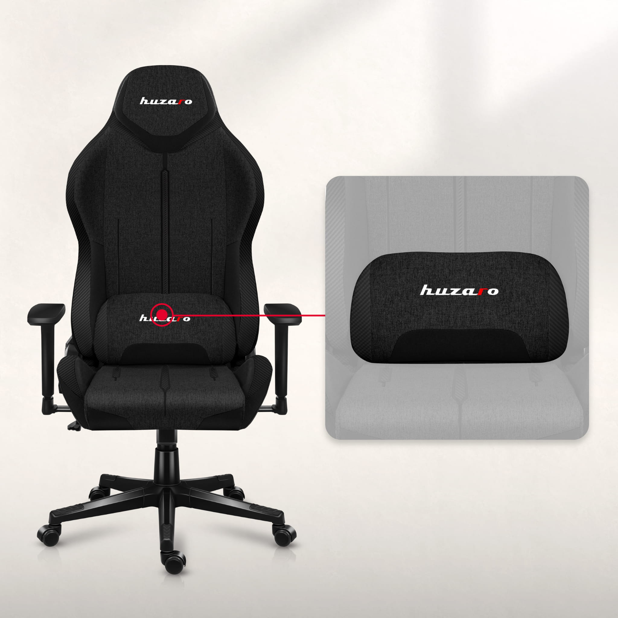 Fotel Gamingowy HUZARO FORCE 7.9 Black Mesh