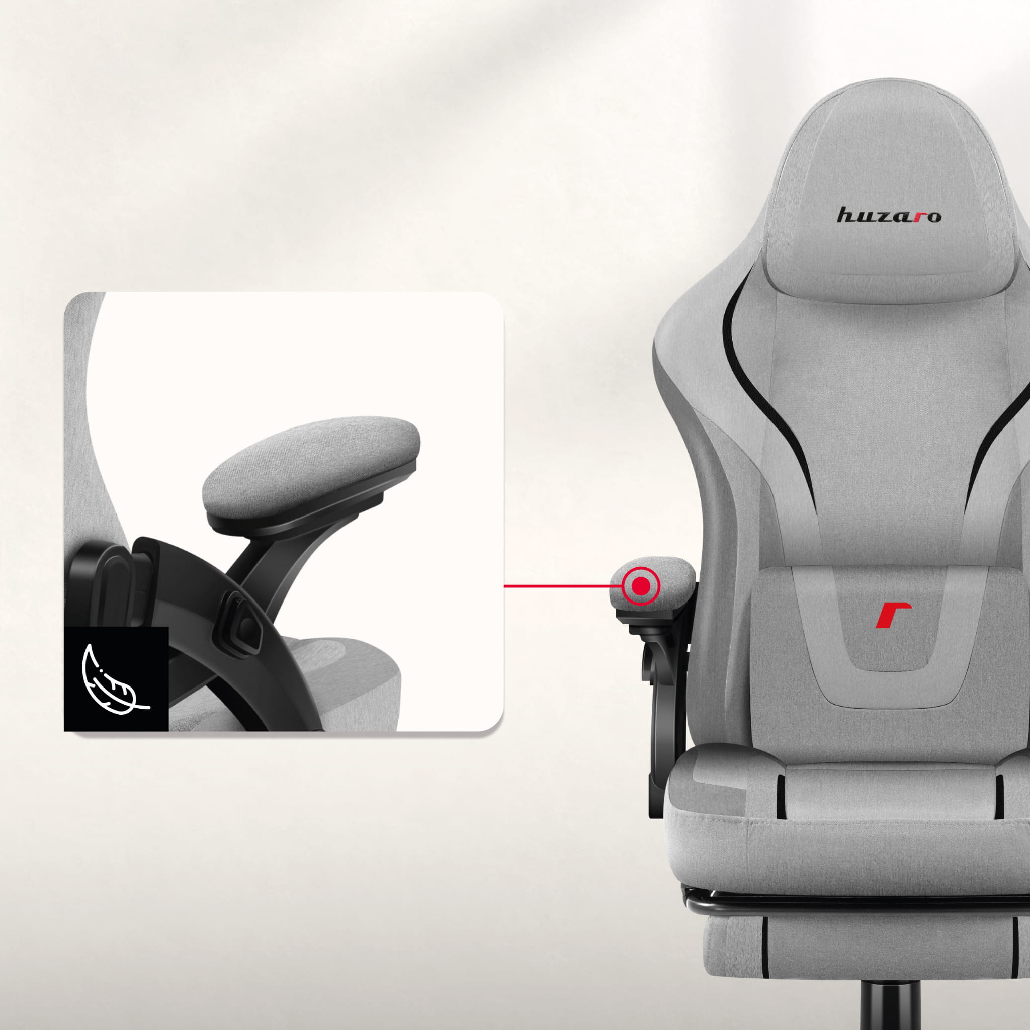 Fotel gamingowy Huzaro Force 4.6 Grey