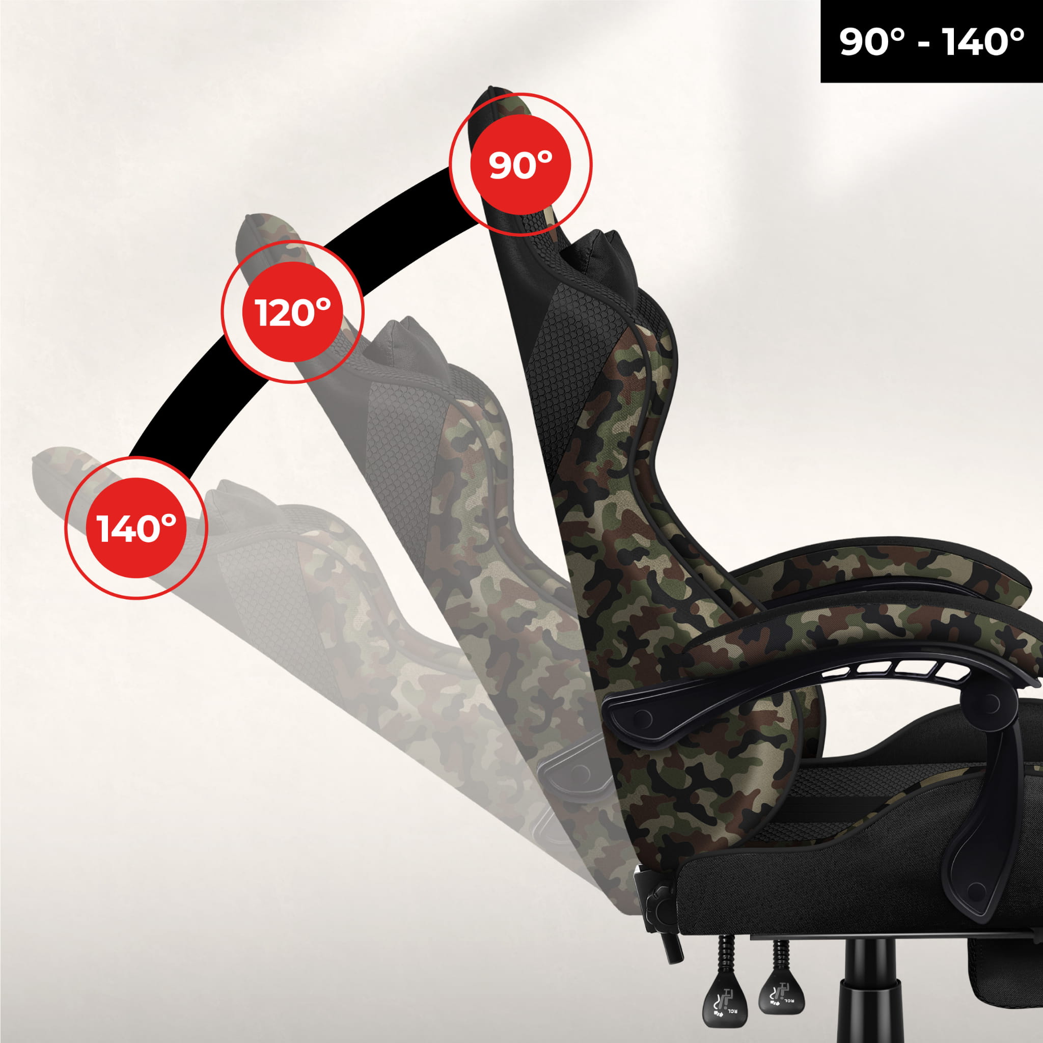 Fotel Gamingowy Huzaro Force 4.7 Camo Mesh