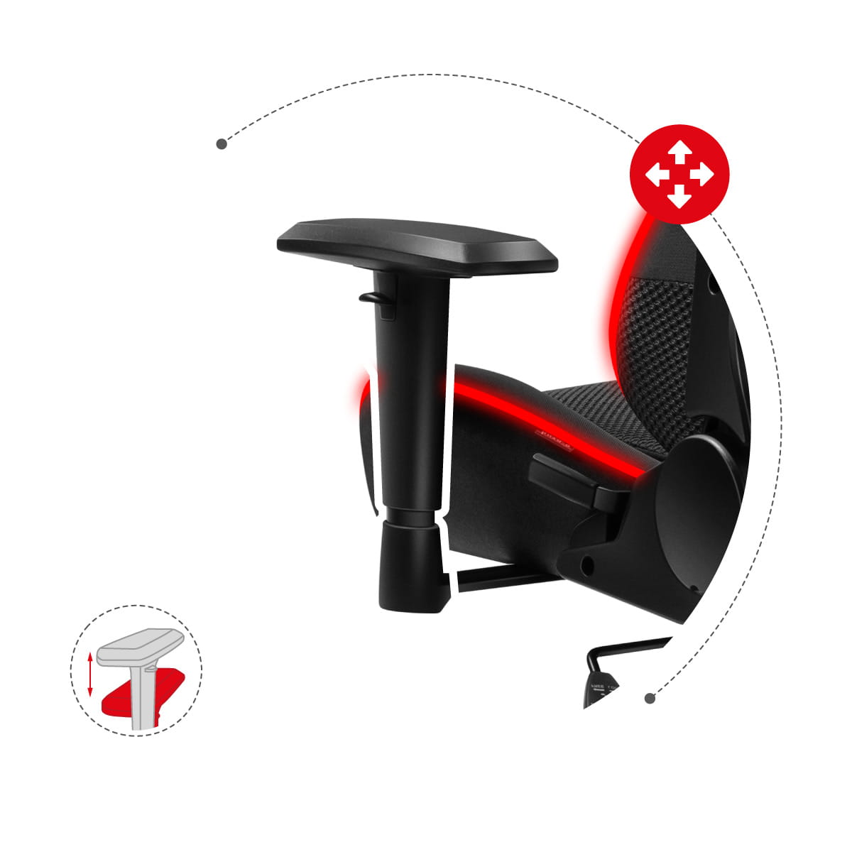 Fotel Gamingowy Huzaro FORCE 6.3 RGB MESH