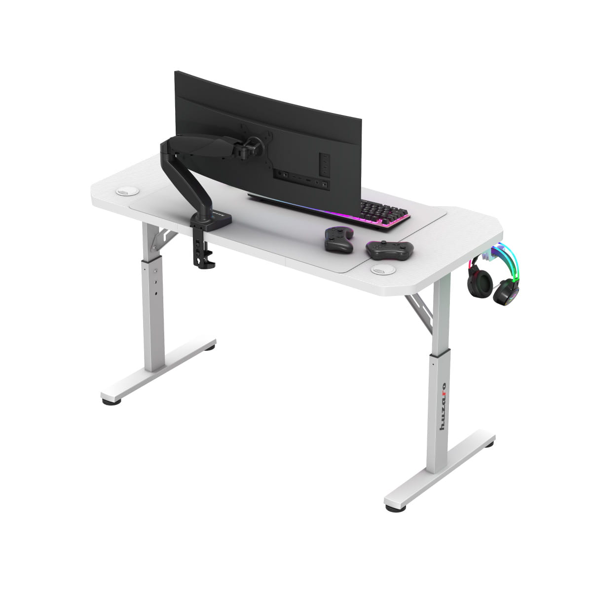 Biurko Gamingowe Huzaro Hero 2.6 White 120 cm