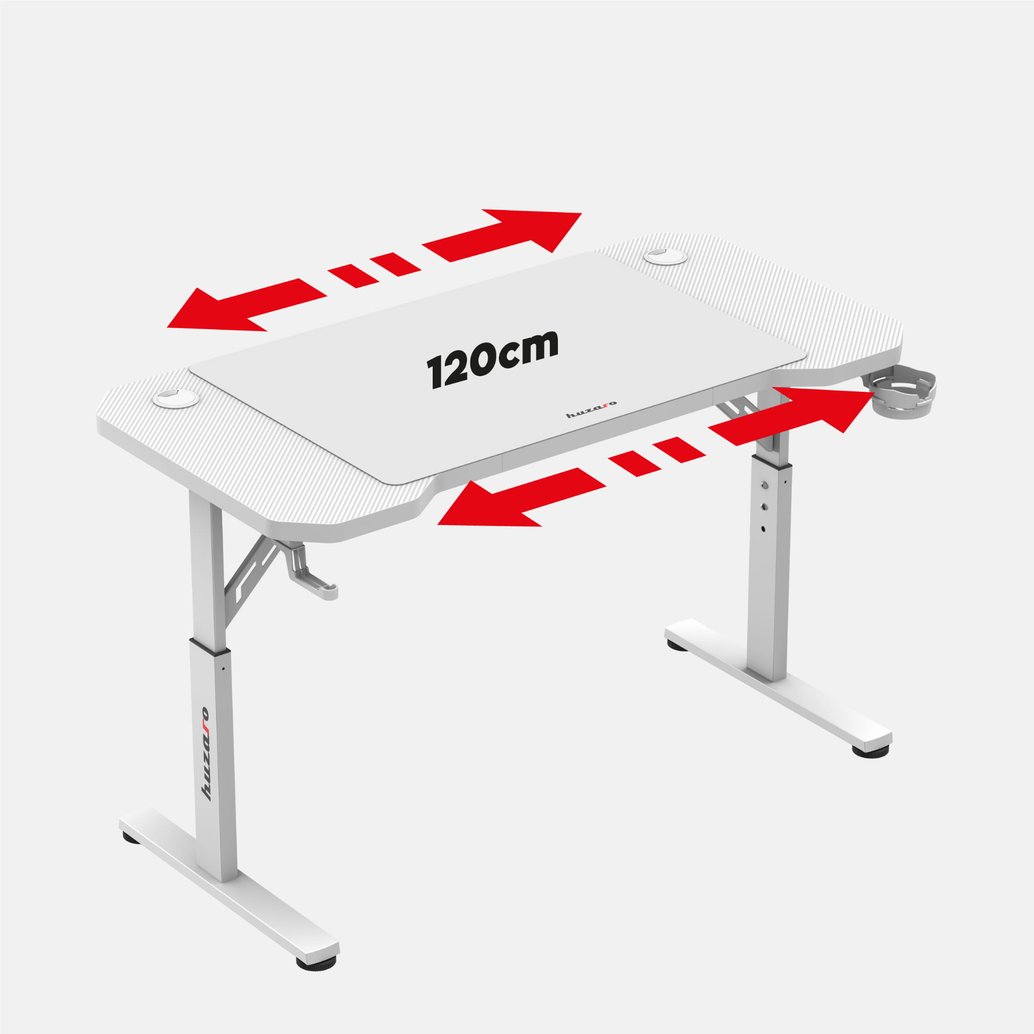 Biurko Gamingowe Huzaro Hero 2.6 White 120 cm