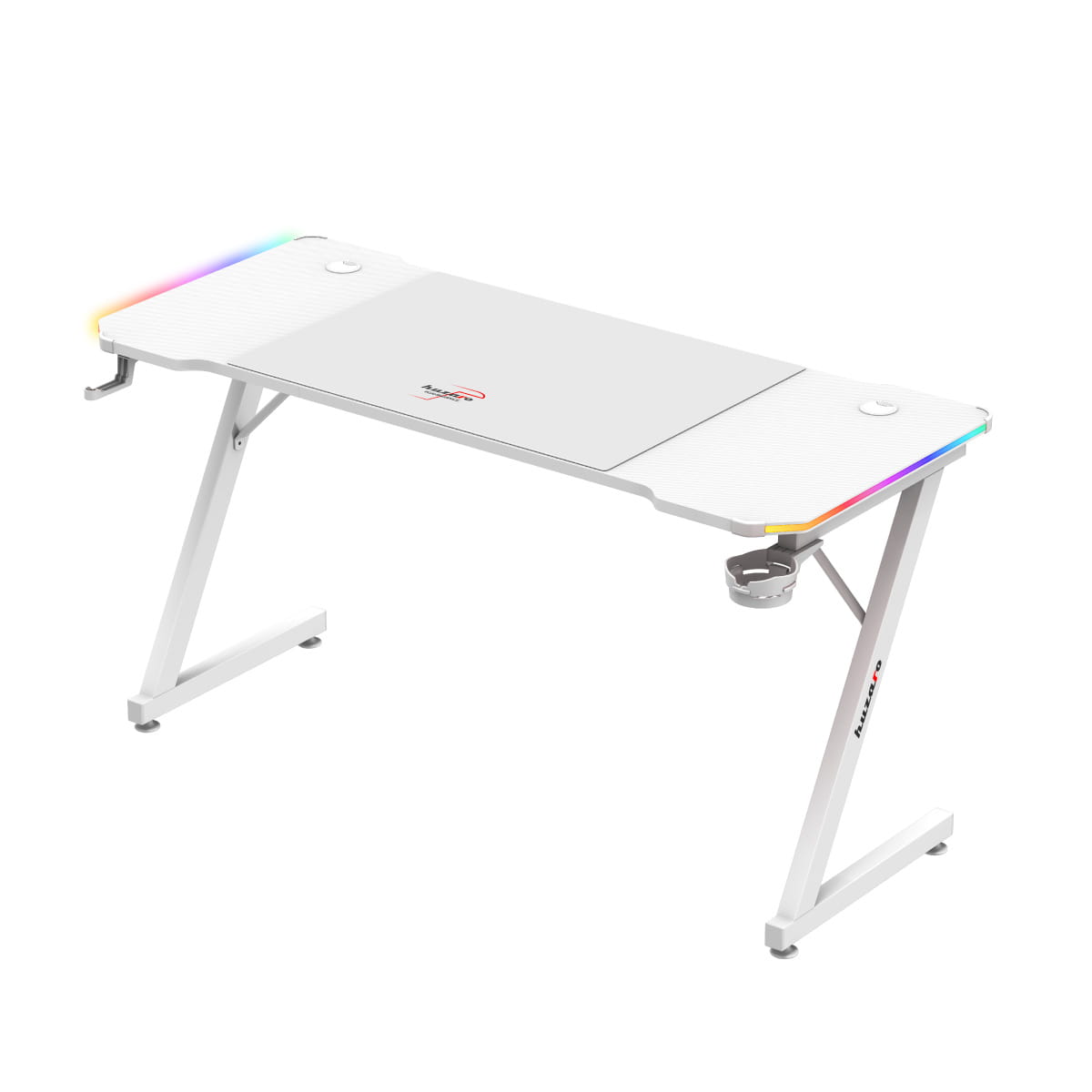 Biurko gamingowe Huzaro Hero 3.3 White RGB 140 cm
