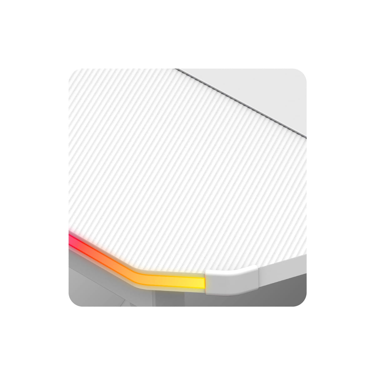 Biurko gamingowe Huzaro Hero 4.8 White RGB 160 cm