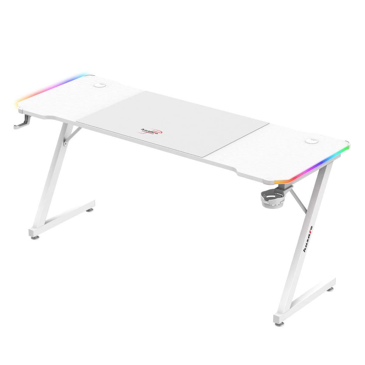 Biurko gamingowe Huzaro Hero 4.8 White RGB 160 cm