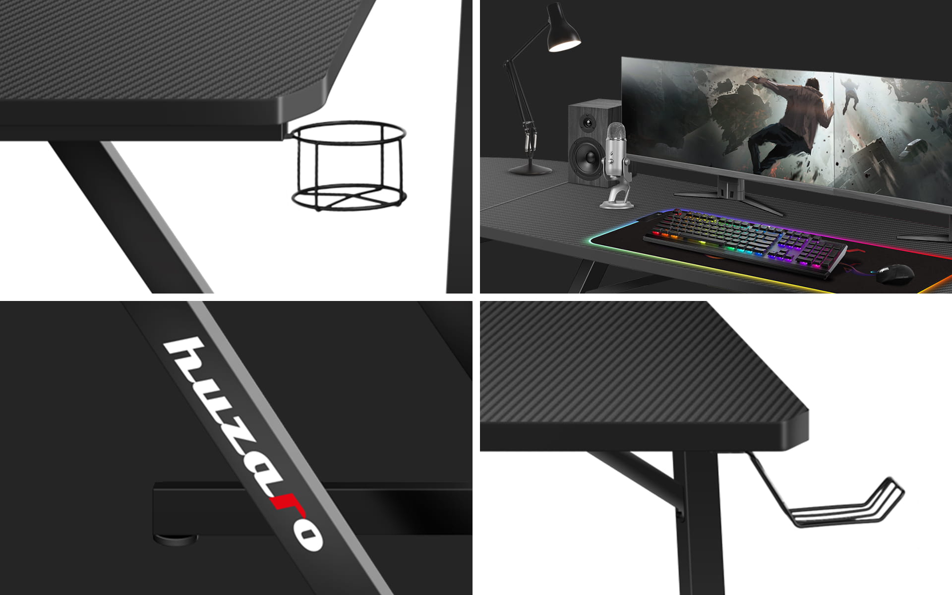 Biurko Gamingowe Huzaro Hero 7.0 154 cm