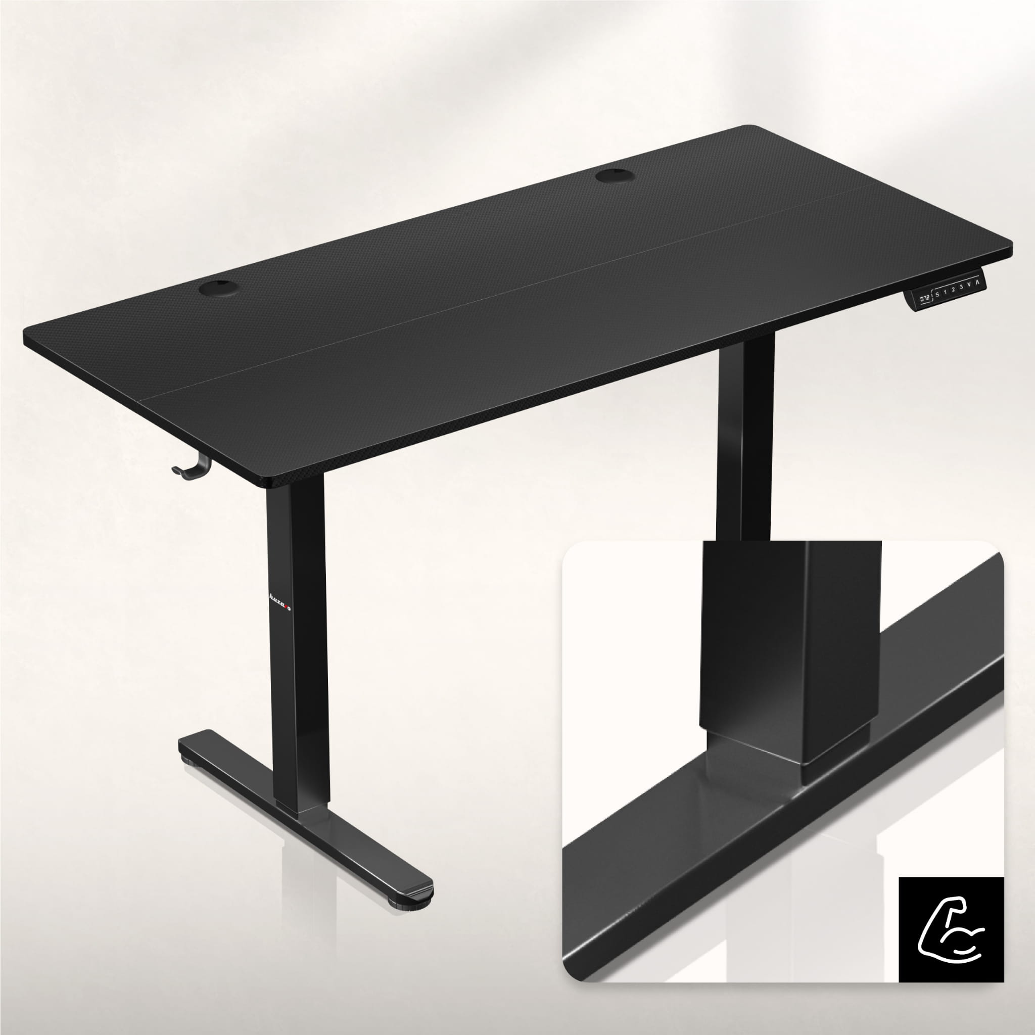 Biurko Elektryczne Huzaro Hero 8.2 Black 120 cm