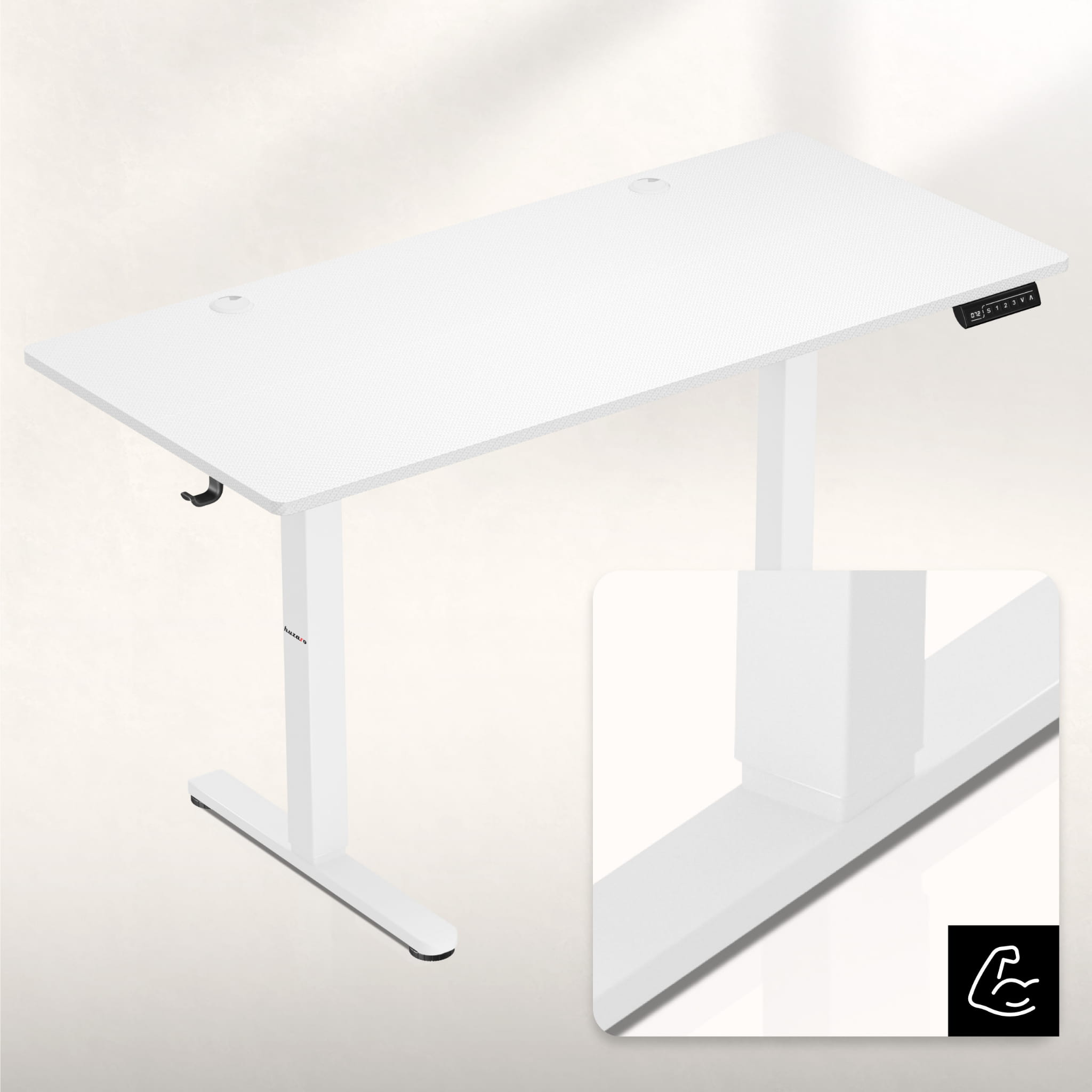 Biurko Elektryczne Huzaro Hero 8.2 White 120 cm