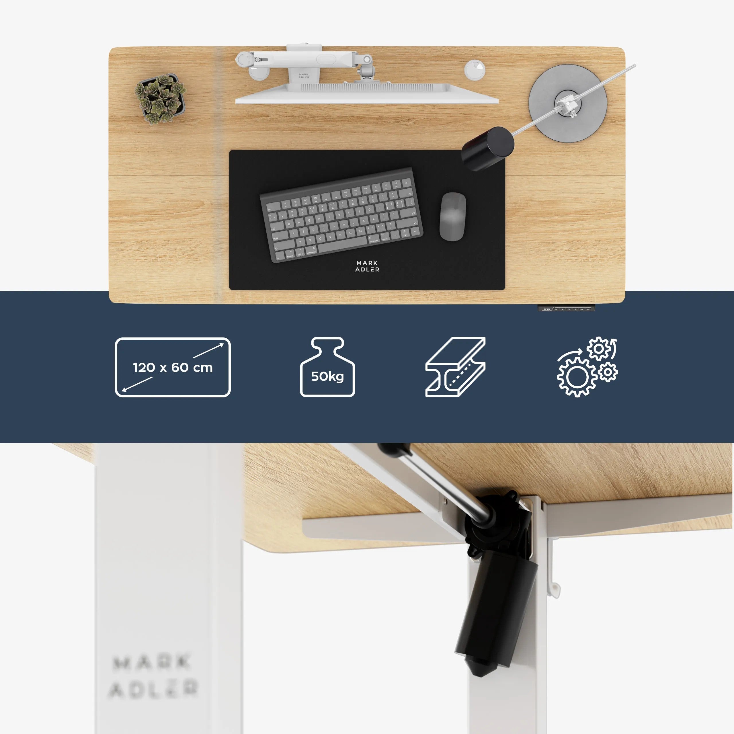 Biurko elektryczne regulowane Mark Adler Leader 6.9 Craft 120 cm