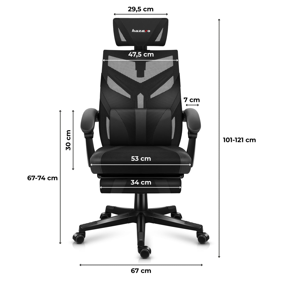 Гейминг стол HUZARO COMBAT 5.0 Black