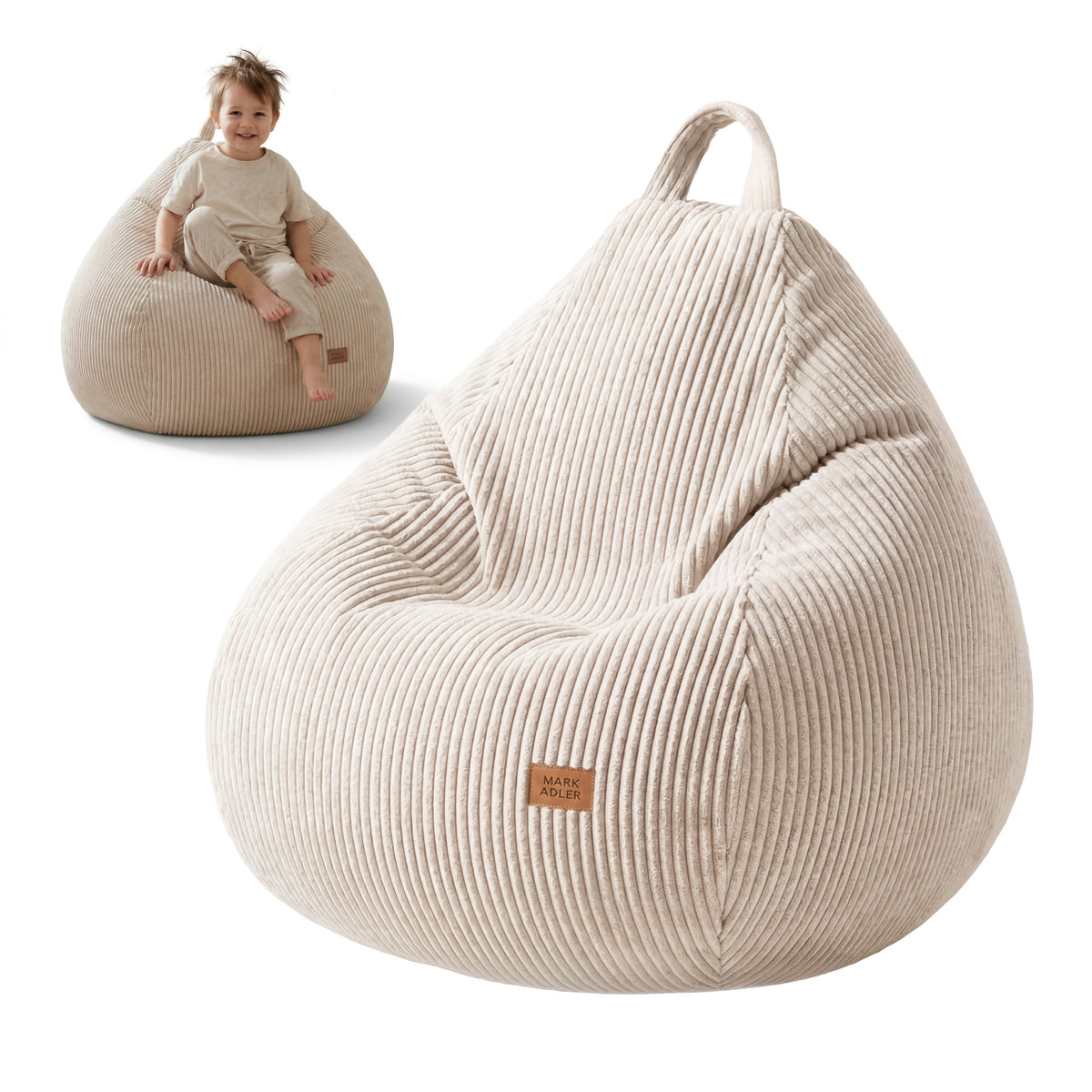Mark Adler Comfy 1.0 Beige bézs színű, kordbársony zsákpuff