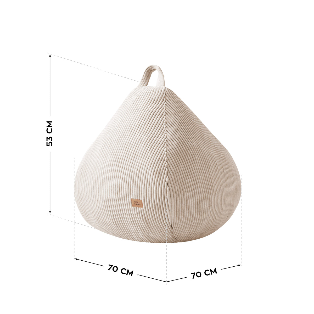 Mark Adler Comfy 1.0 Beige bézs színű, kordbársony zsákpuff